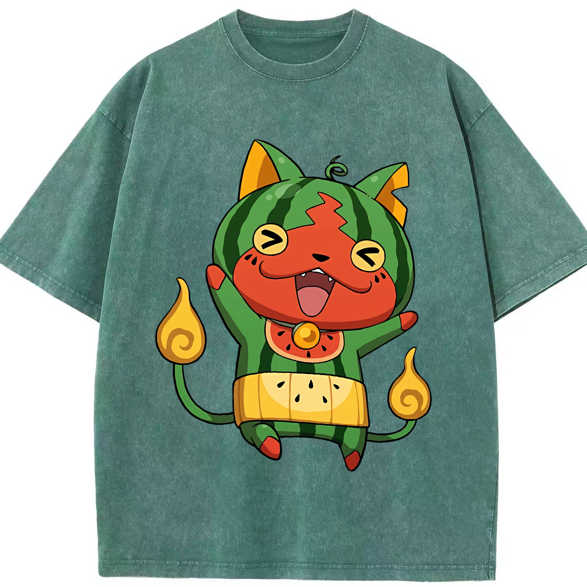 （画像用） 妖怪ウォッチ Yo-kai Watch 綿100% ヴィンテージ風 半袖Tシャツ（フロントプリント）